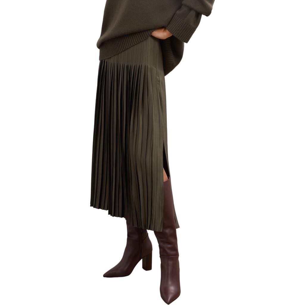 Reiss Savannah High Waist Pleated Skirt In Multi