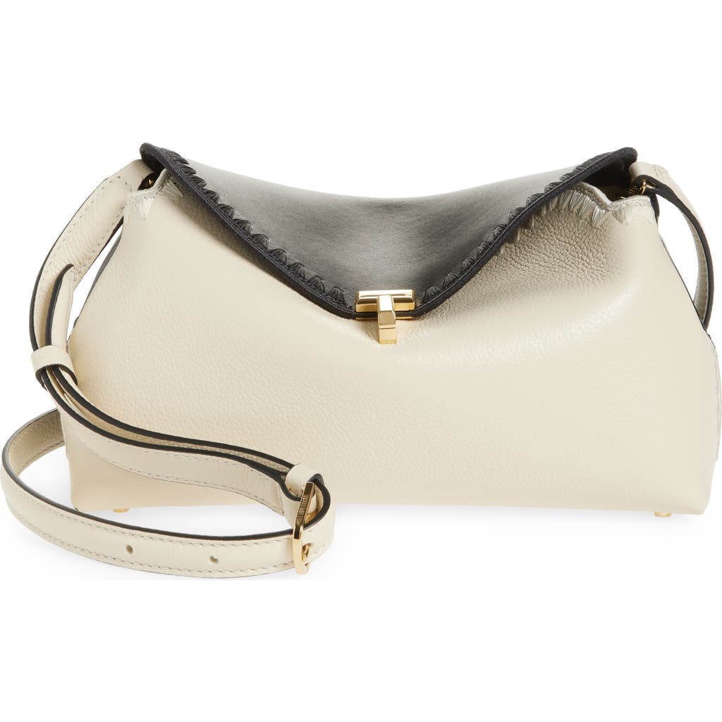 Totême Toteme T-lock Embroidered Leather Clutch In Green