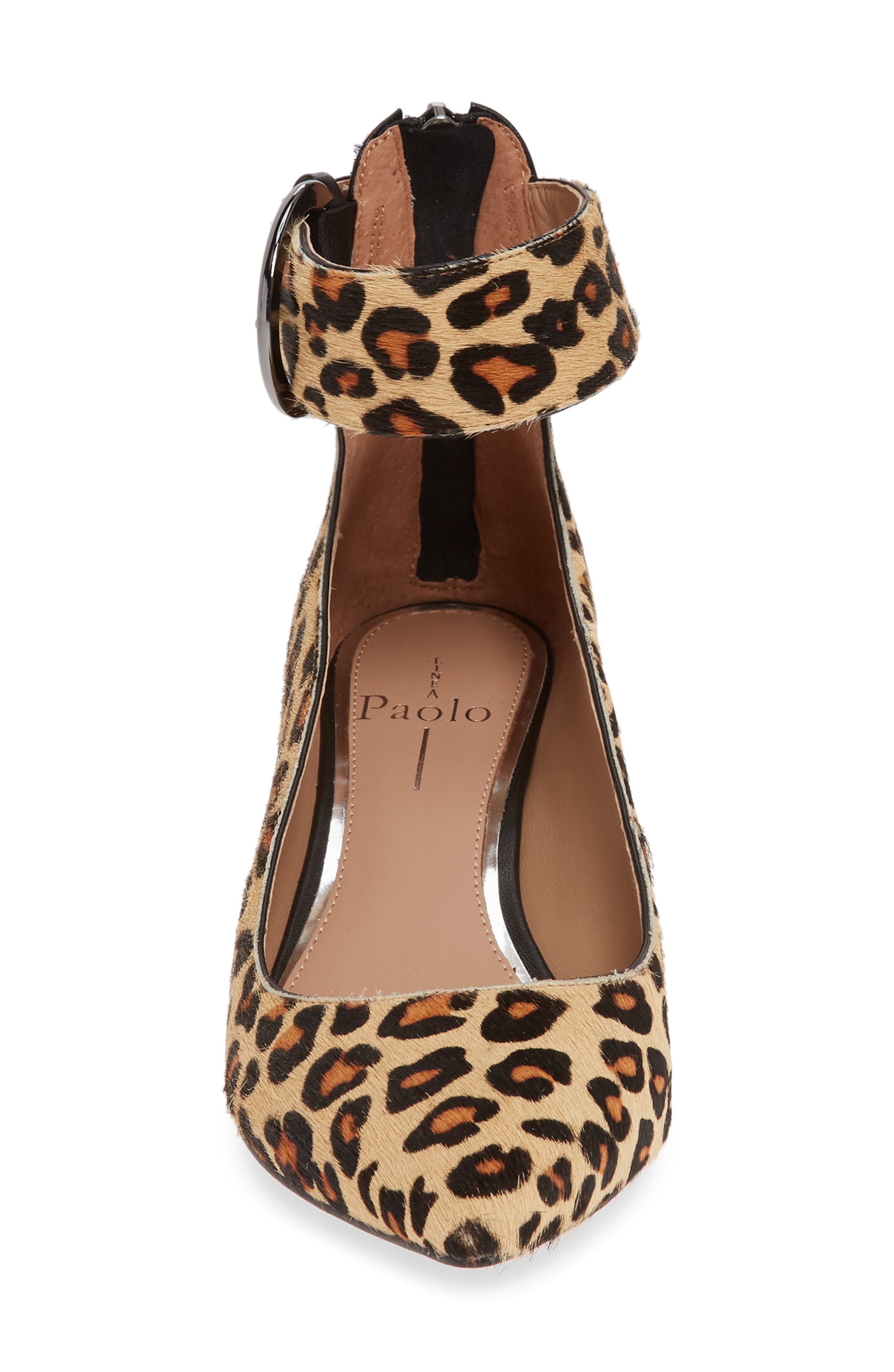 Linea Paolo Corwyn Ankle Strap Genuine Calf Hair Pump, Alternate, color, Beige/ Black/ Brown Calf Hair