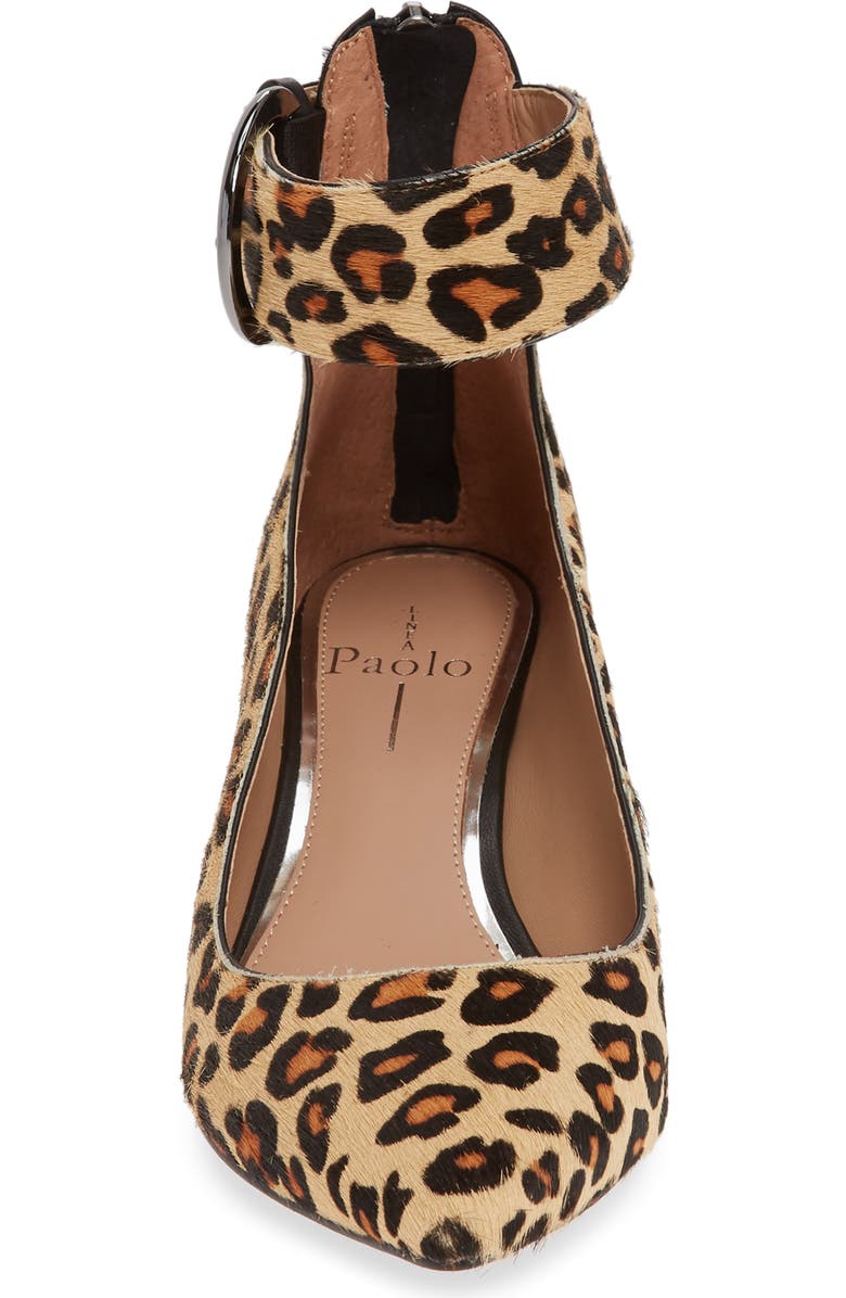 Linea Paolo Corwyn Ankle Strap Genuine Calf Hair Pump, Alternate, color, Beige/ Black/ Brown Calf Hair