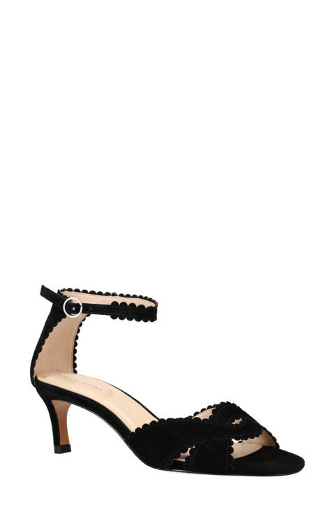 Umelo Kitten Heel Ankle Strap Sandal (Women)