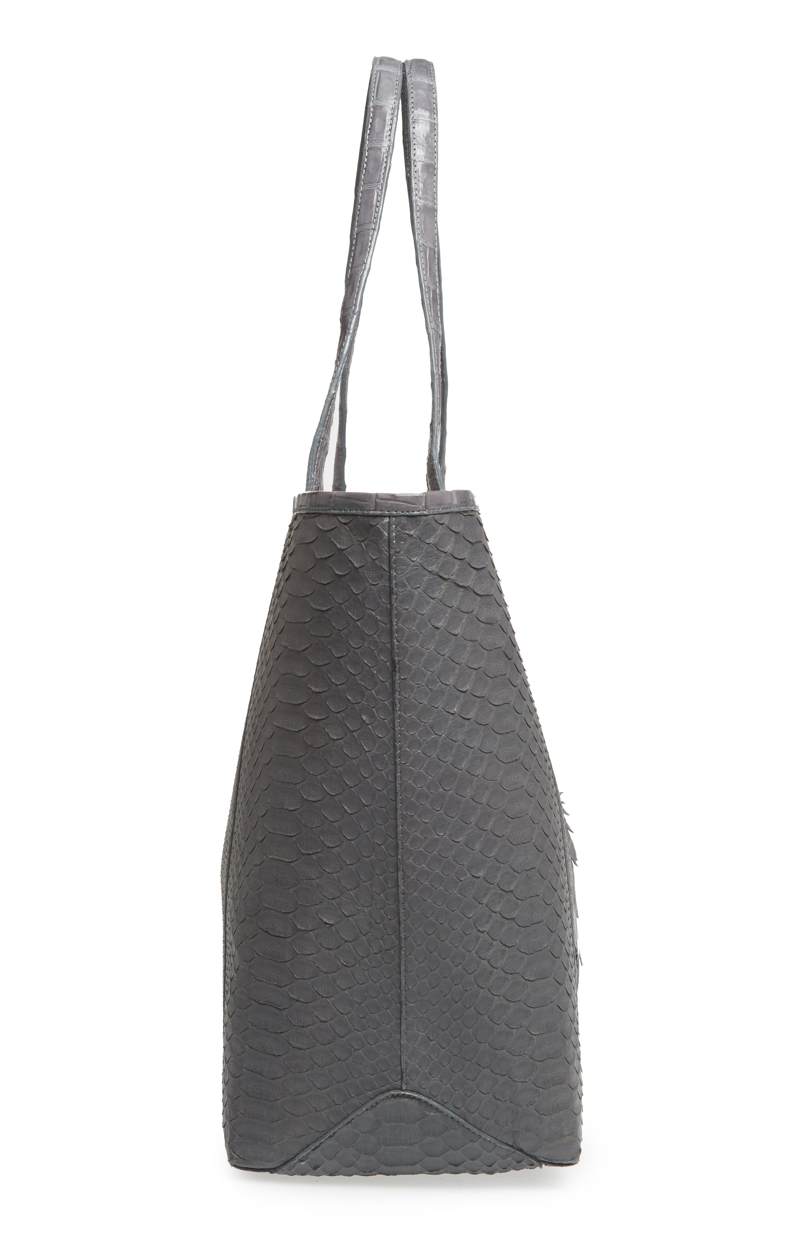 Nancy Gonzalez Medium Erica Genuine Python & Crocodile Tote, Alternate, color, 
