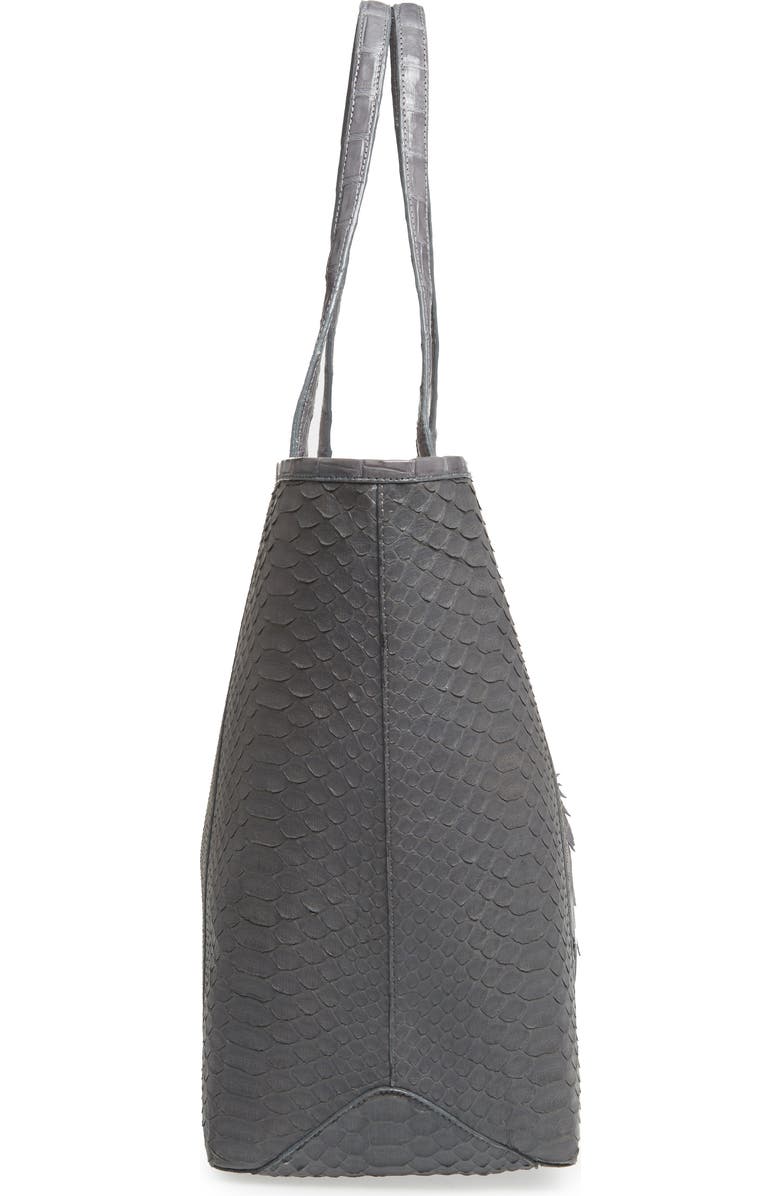 Nancy Gonzalez Medium Erica Genuine Python & Crocodile Tote, Alternate, color,