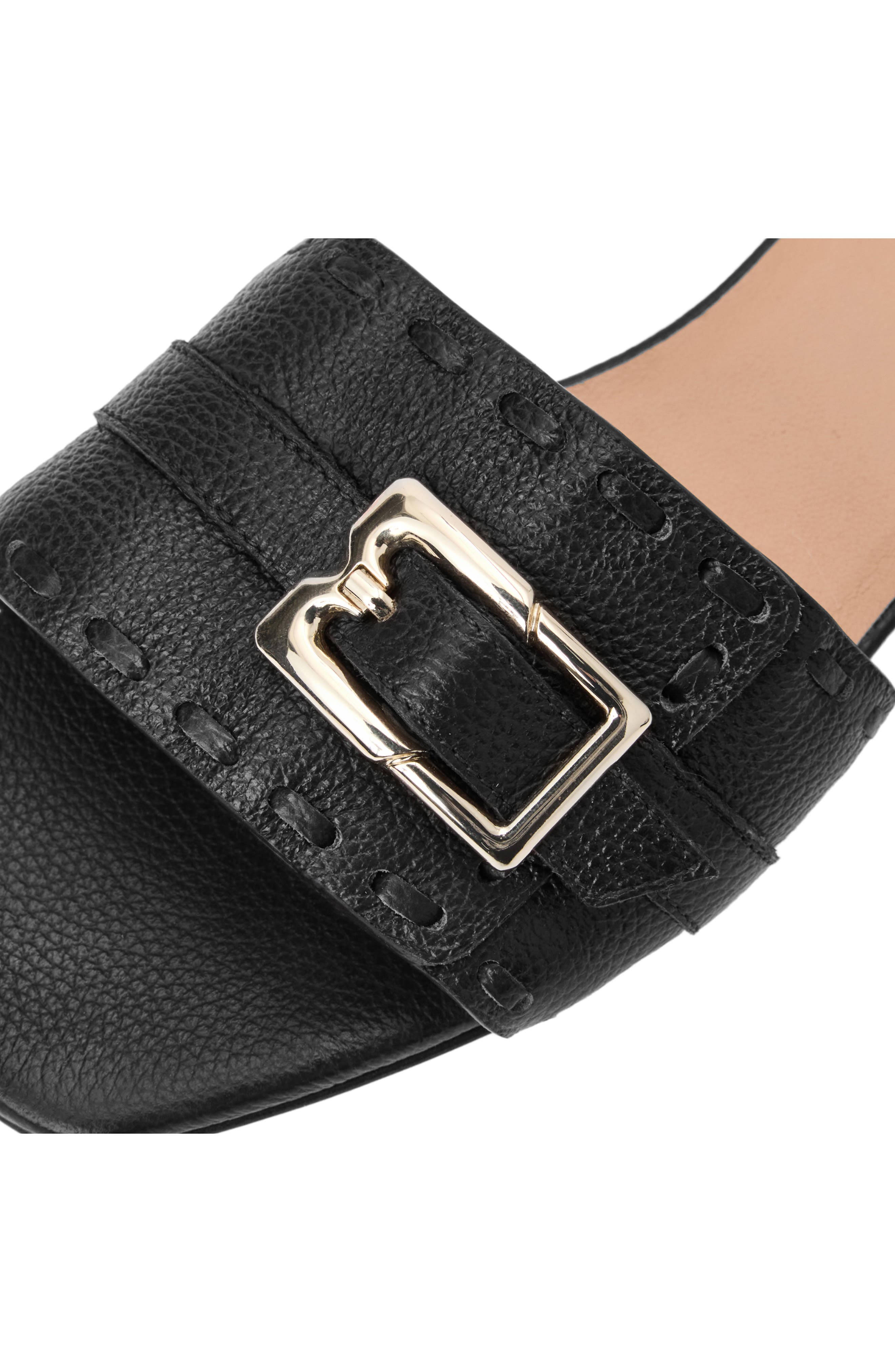 Bruno Magli Bellini Buckle Strap Slide Sandal, Alternate, color, Black Tumbled