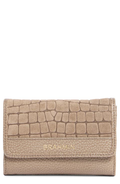 Kerra Croc Embossed French Wallet