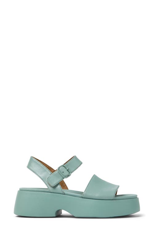 Shop Camper Tasha Platform Sandal In Medium Green