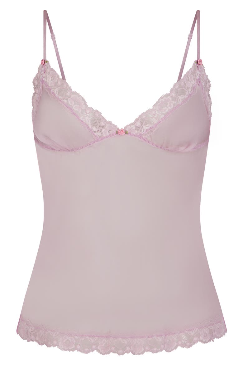 Lace Triangle Silk Camisole, Alternate, color, IRIS MICA MULTI