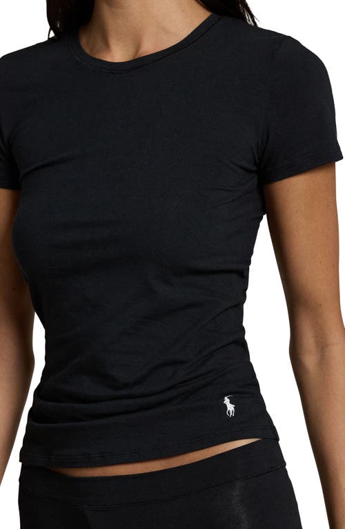 Polo Ralph Lauren Stretch Cotton T-shirt In Black