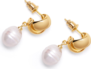 Nialaya Pearl Drop Earrings