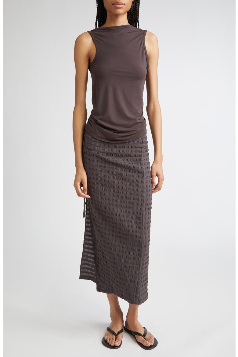 Duli Asymmetrical Sleeveless Top, Alternate, color, BROWN