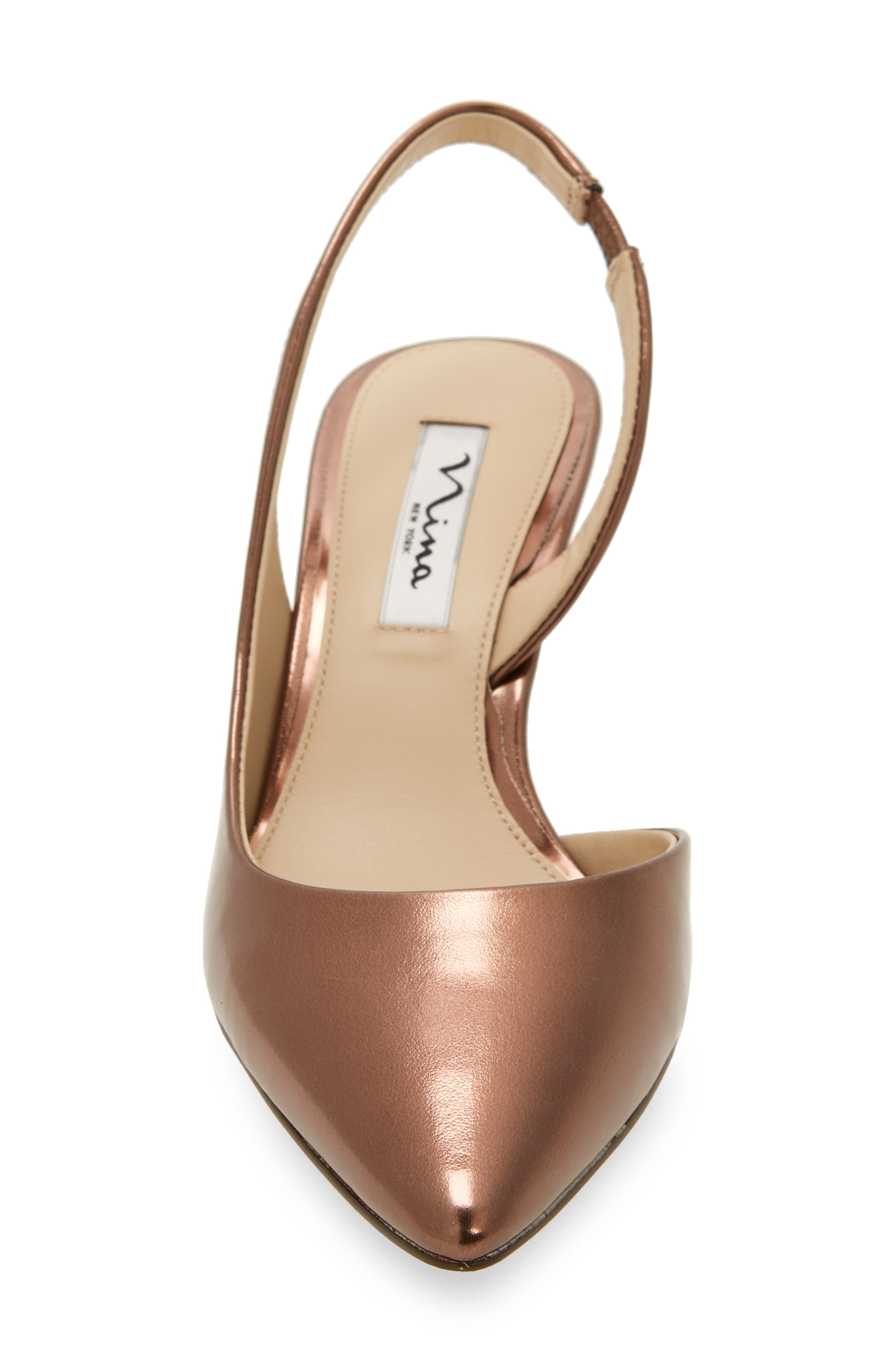 Nina 60 Slingback Half d
Orsay Pointed Toe Pump, Alternate, color, Bronze