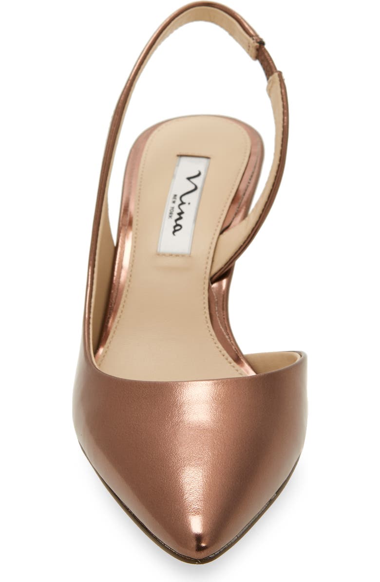 Nina 60 Slingback Half d
Orsay Pointed Toe Pump, Alternate, color, Bronze