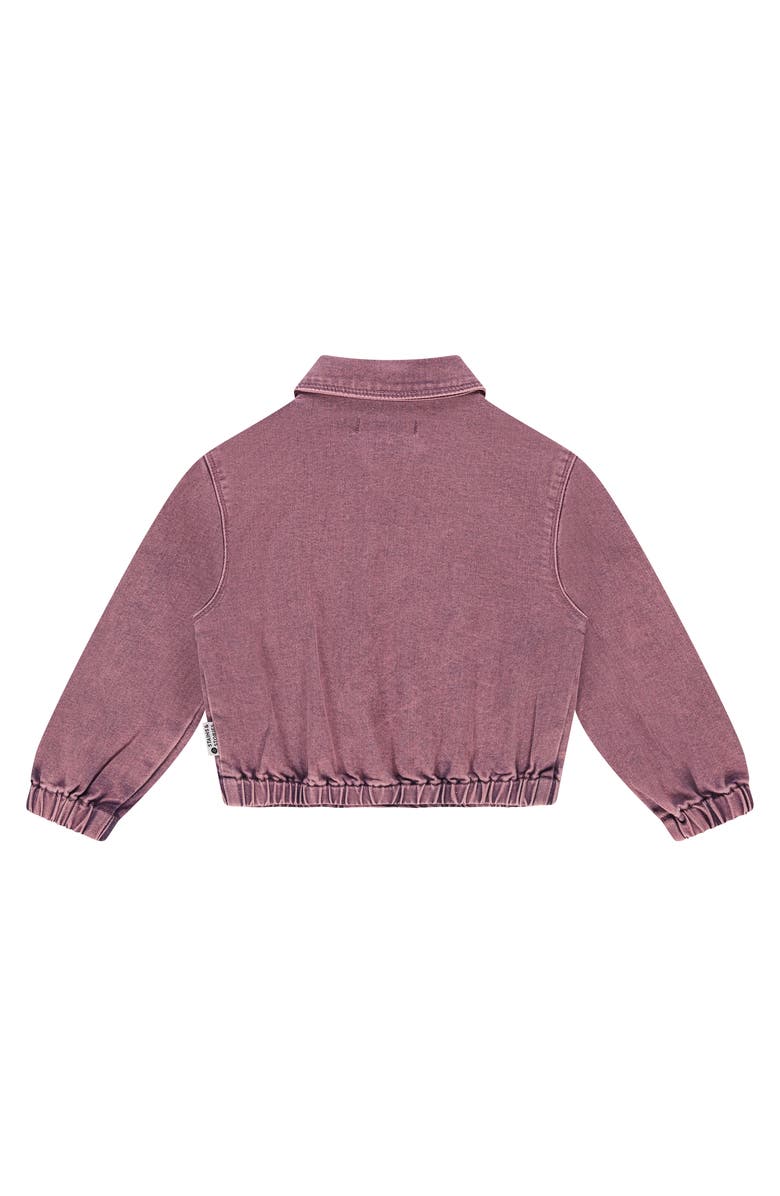 Stains and Stories by Babyface Acid Wash Denim Bomber Jacket, Alternate, color, Purple