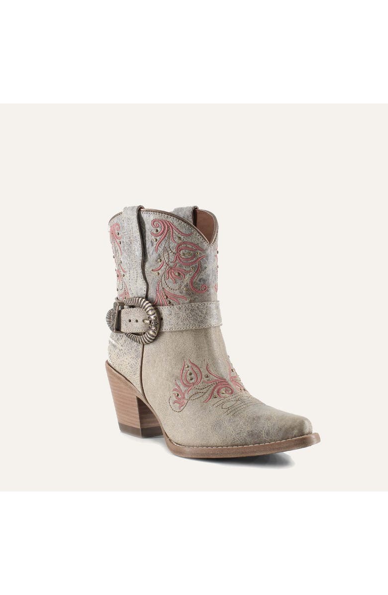 Buck & Brana Madison Leather Boots, Alternate, color, White/Grey