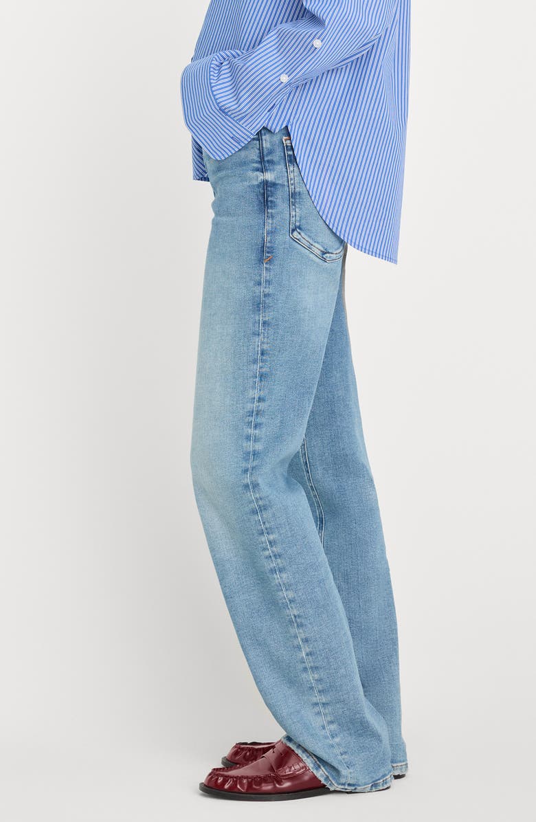 Good American Soft-Tech Good True High Waist Straight Leg Jeans, Alternate, color, Indigo1214