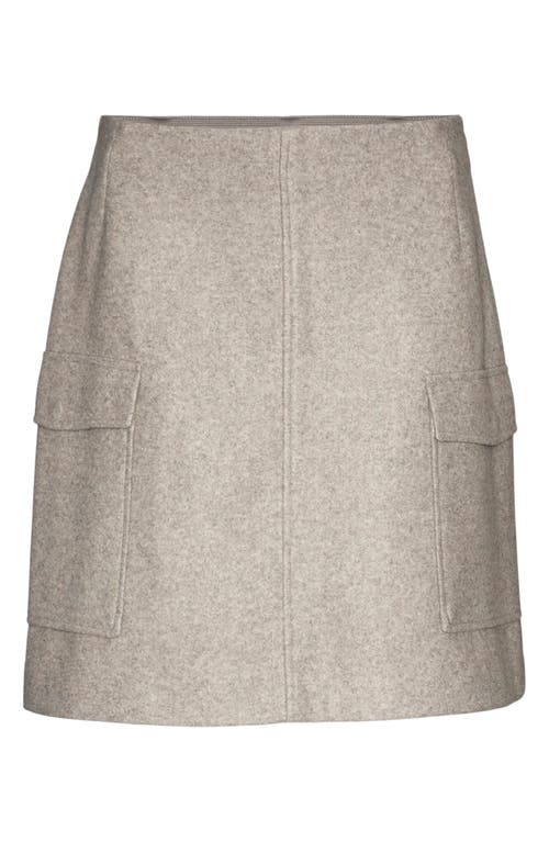 VERO MODA Fortune Emmy Cargo Pocket Skirt in Silver Mink Detail M 