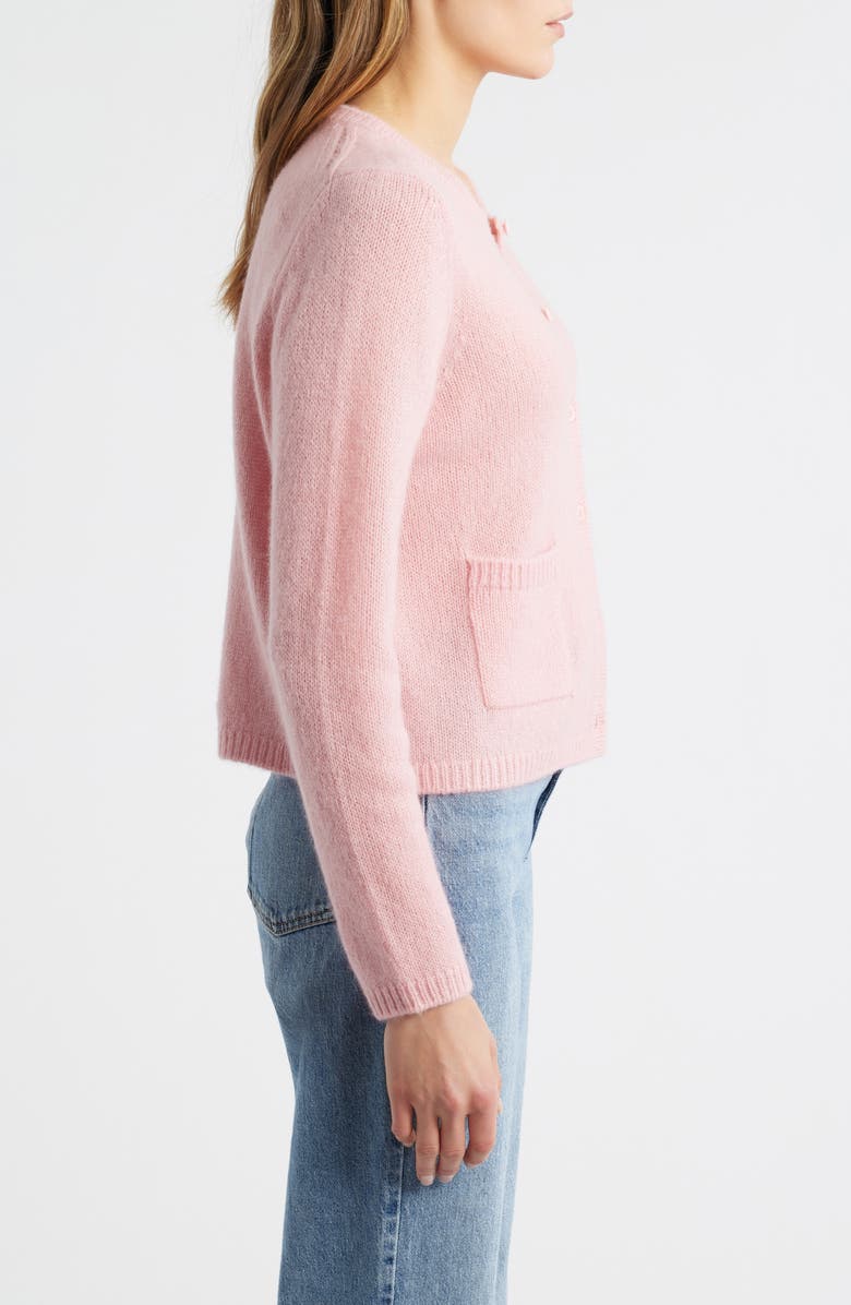 MARGARET O'LEARY Coco Cashmere & Silk Pocket Cardigan, Alternate, color, Tea Rose