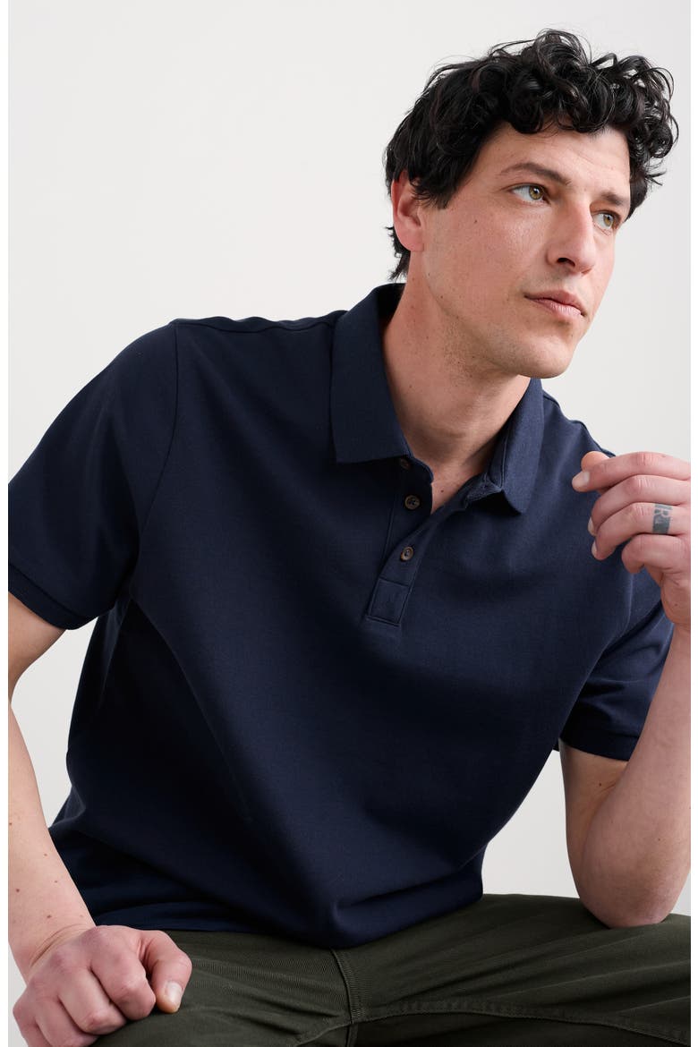 Balefire Organic Cotton Polo, Alternate, color, MARITIME