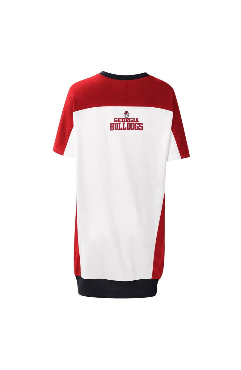G-III 4HER BY CARL BANKS Women's G-III 4Her by Carl Banks White Georgia Bulldogs Home Run T-Shirt Dress, Alternate, color,