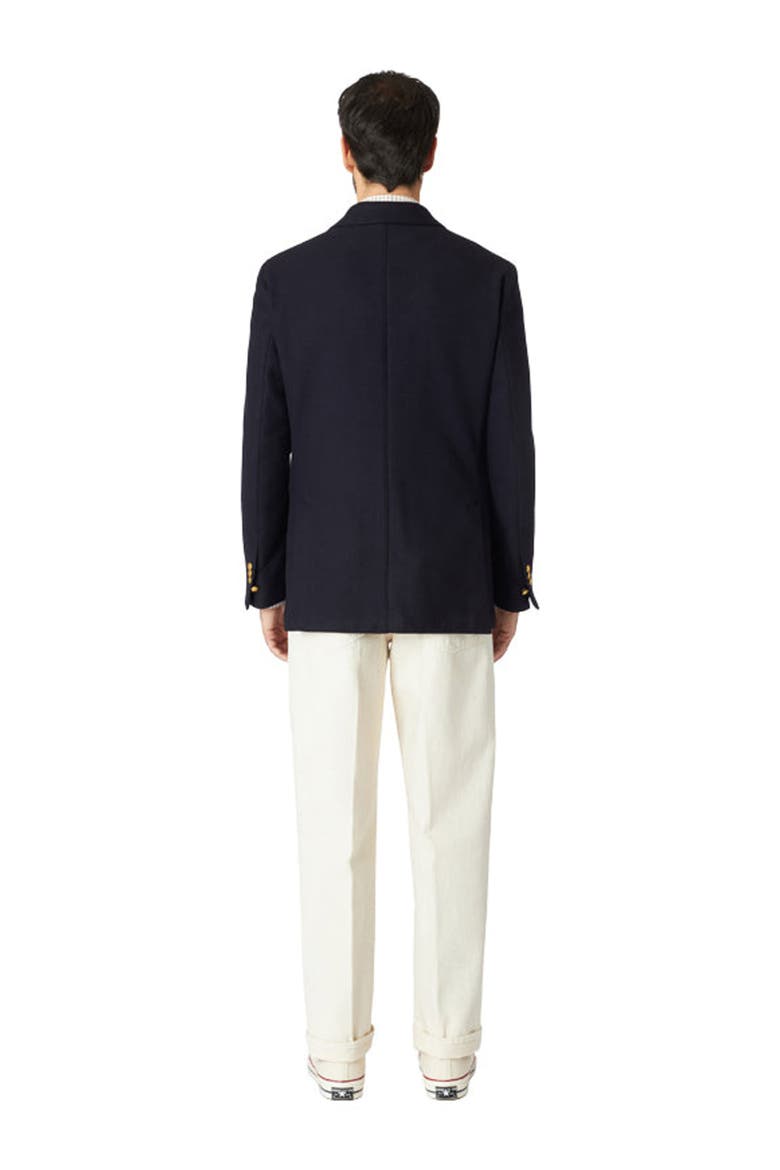 David Double-Breasted Wool Jacket, Alternate, color, NAVY BLUE