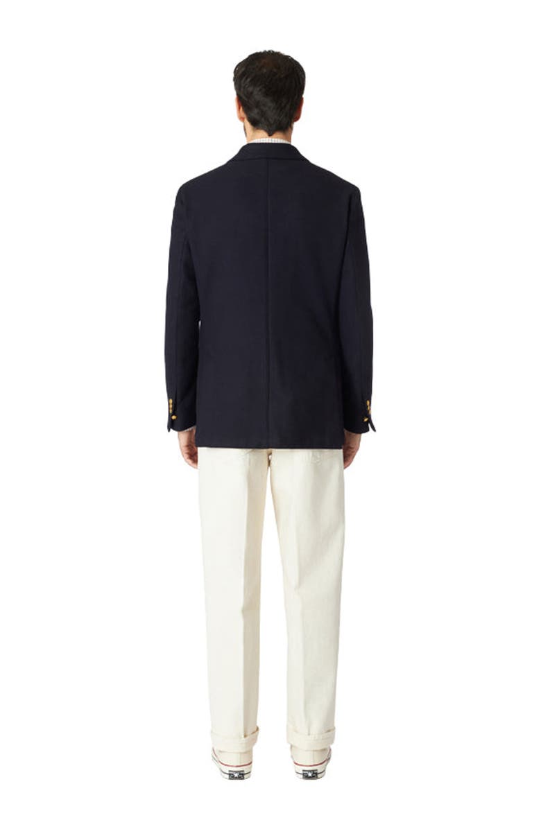 Fortela David Double-Breasted Wool Jacket, Alternate, color, Navy Blue