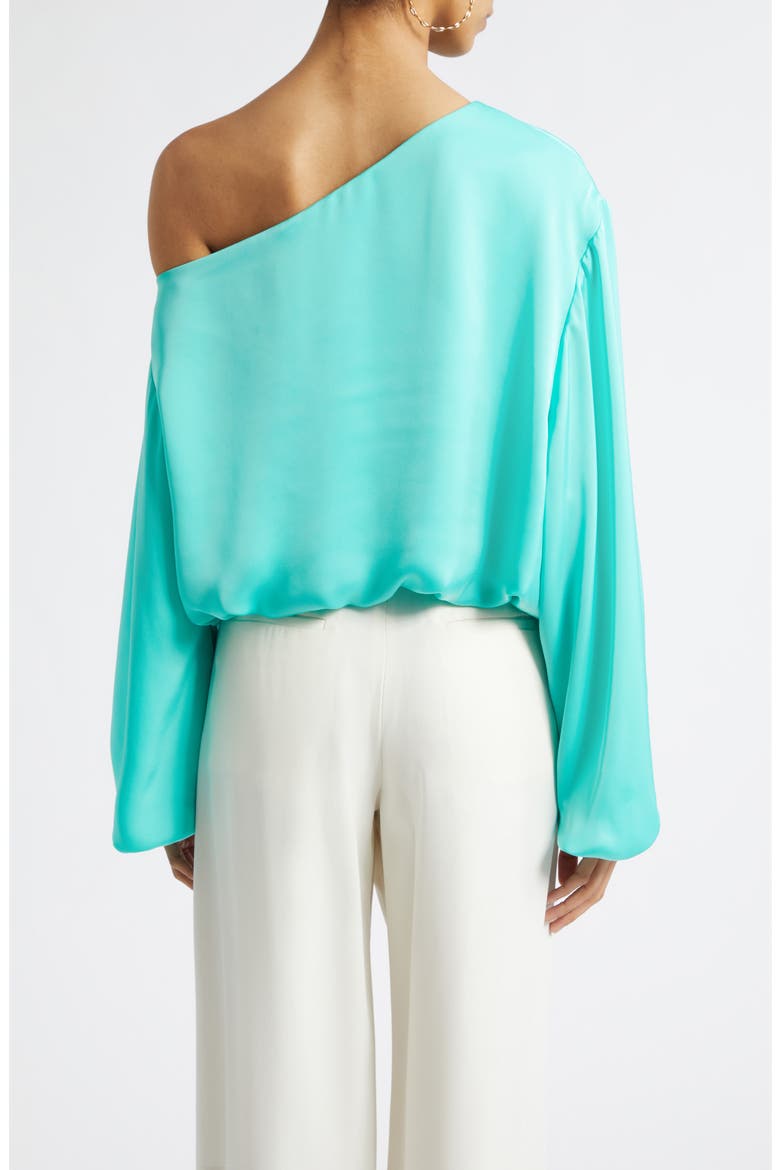 Marley One Shoulder Long Sleeve Shirt, Alternate, color, JADE