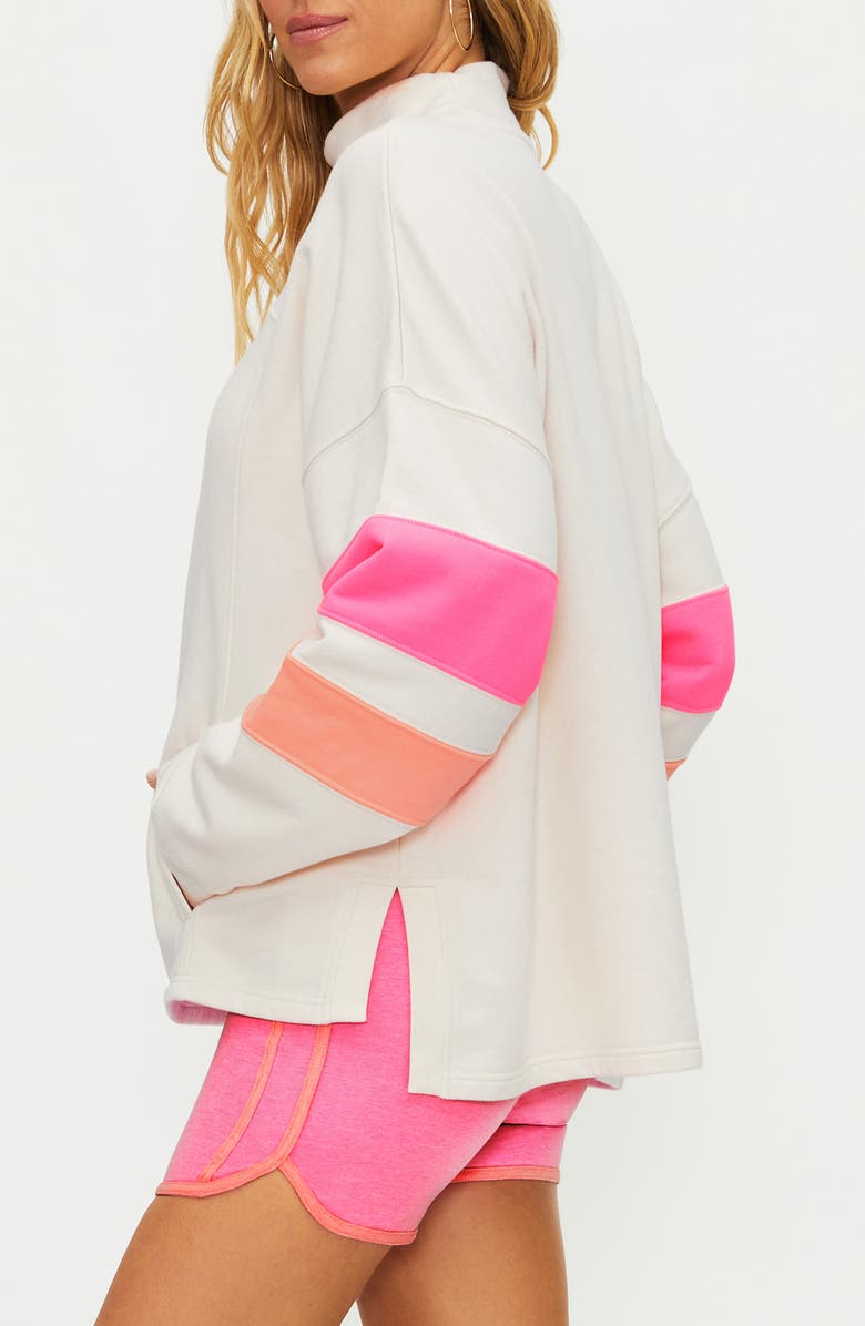 Beach Riot Jaylyn Colorblock Cotton Sweatshirt, Alternate, color, Shoreline Colorblock