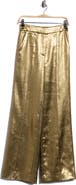 Veronica Beard Millicent Metallic High Waist Wide Leg Pants