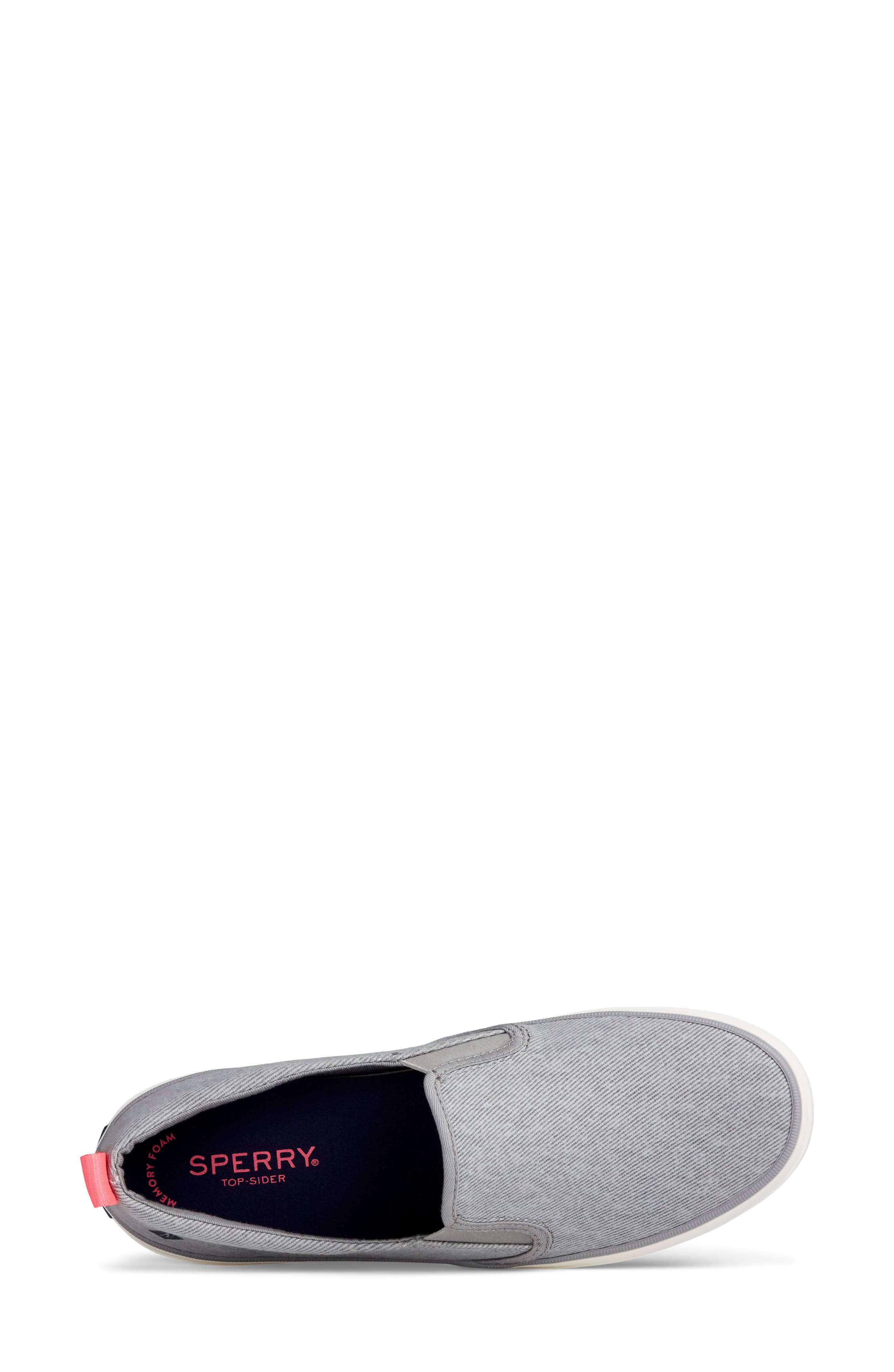 Crest Twin Gore Slip-On Sneaker, Alternate, color, GREY WASHED TWILL FABRIC