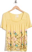 Forgotten Grace Embroidered Mesh Overlay Top