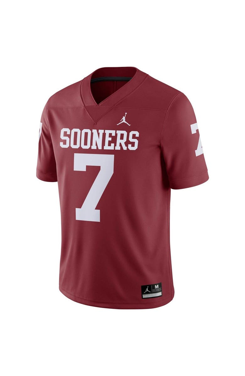 Jordan Brand Men's Jordan Brand #7 Crimson Oklahoma Sooners Team Game Jersey, Alternate, color,