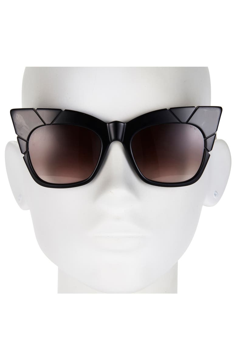 Pared Bread & Butter 51.5mm Cat Eye Sunglasses, Alternate, color, Black