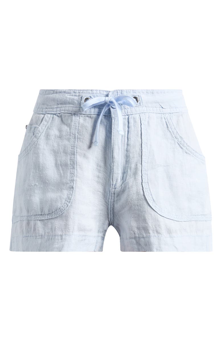 BDG Urban Outfitters Five Pocket Linen & Cotton Drawstring Shorts, Alternate, color, Pale Blue
