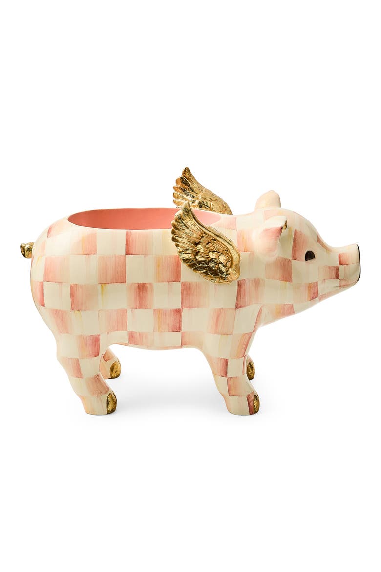 Rosy Check Flying Pig Planter, Alternate, color, ROSY