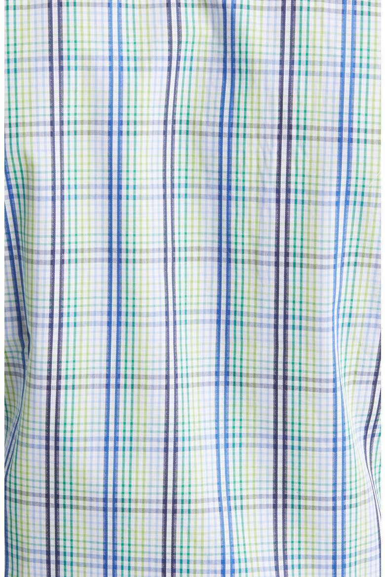 Tailored Fit Plaid Dress Shirt, Alternate, color, GREEN