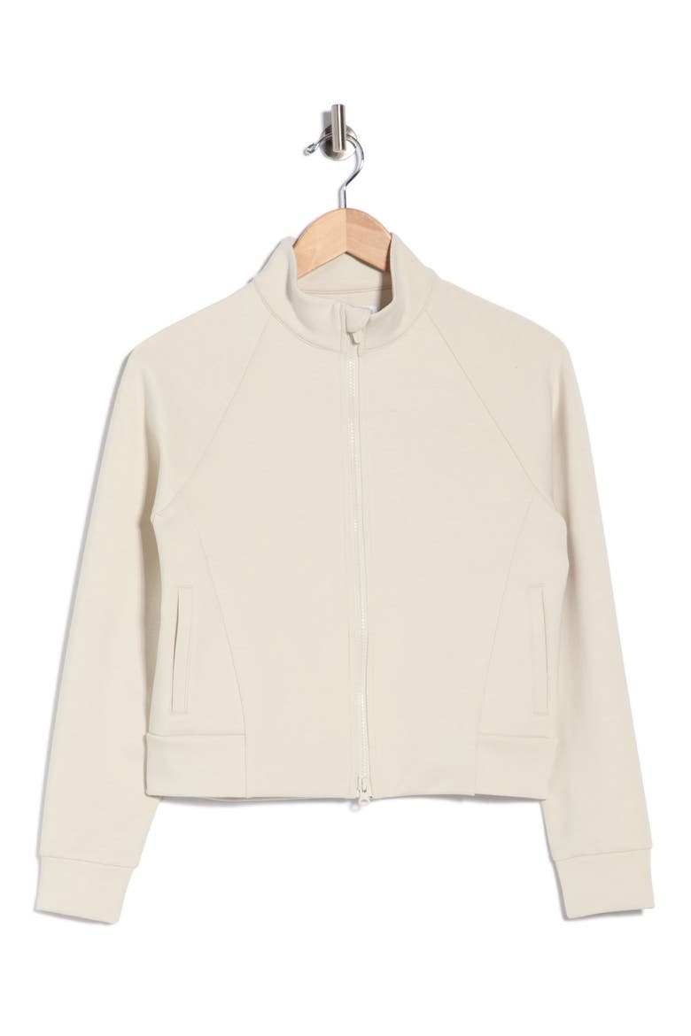 Full Zip Textured Knit Jacket, Alternate, color, SILVER BIRCH HEATHER