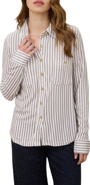 Blu Pepper Button Front Long Sleeve Shirt