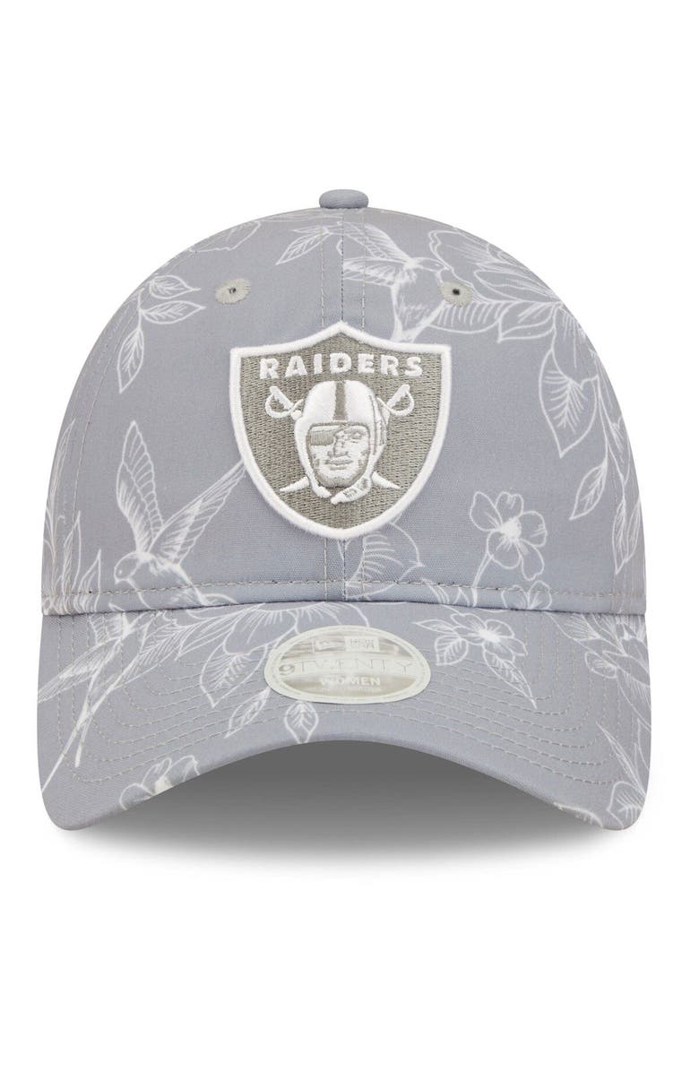 New Era Women's New Era Gray Las Vegas Raiders Botanic 9TWENTY Adjustable Hat, Alternate, color, 