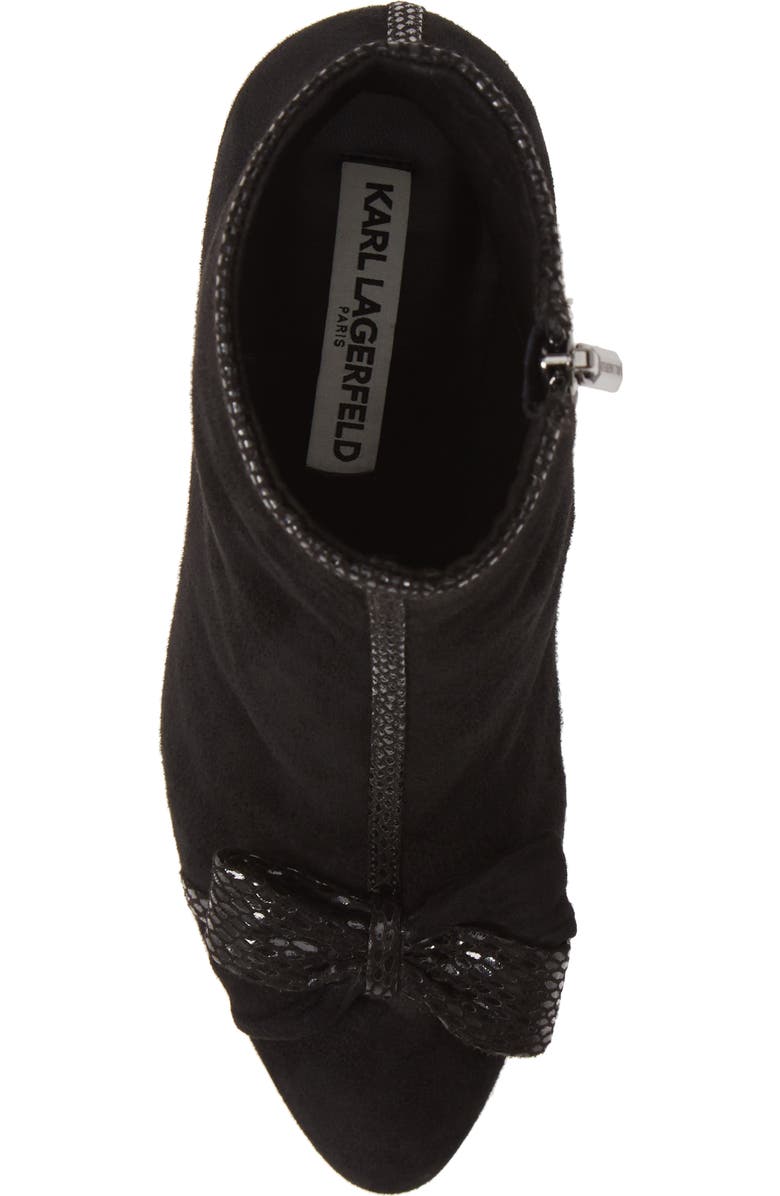 KARL LAGERFELD PARIS Mona Bow Bootie, Alternate, color,