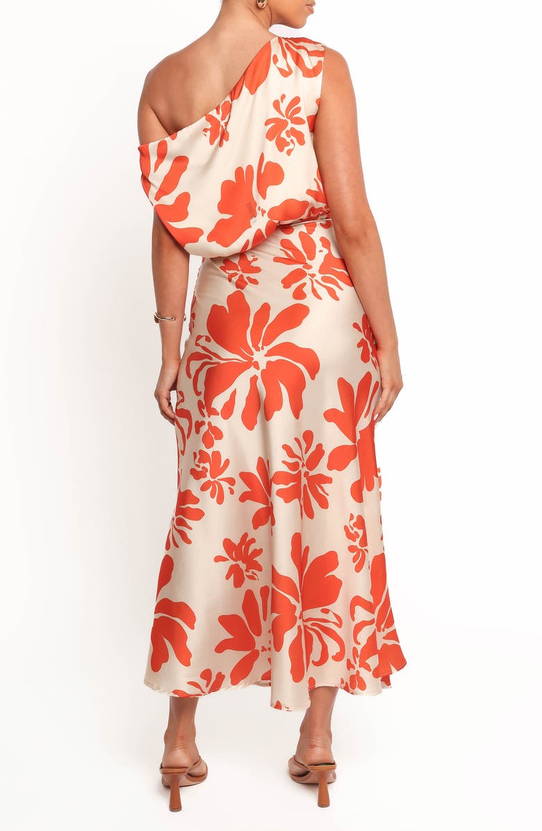 Petal & Pup Ana Floral One-Shoulder Satin Midi Dress, Alternate, color,