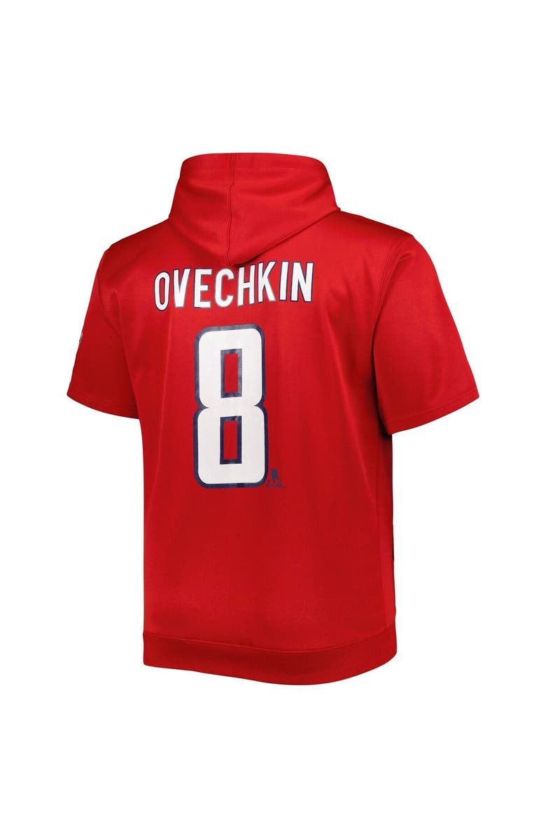FANATICS Men's Fanatics Branded Alexander Ovechkin Red Washington Capitals Big & Tall Captain Patch Name & Number Pullover Hoodie, Alternate, color, Red