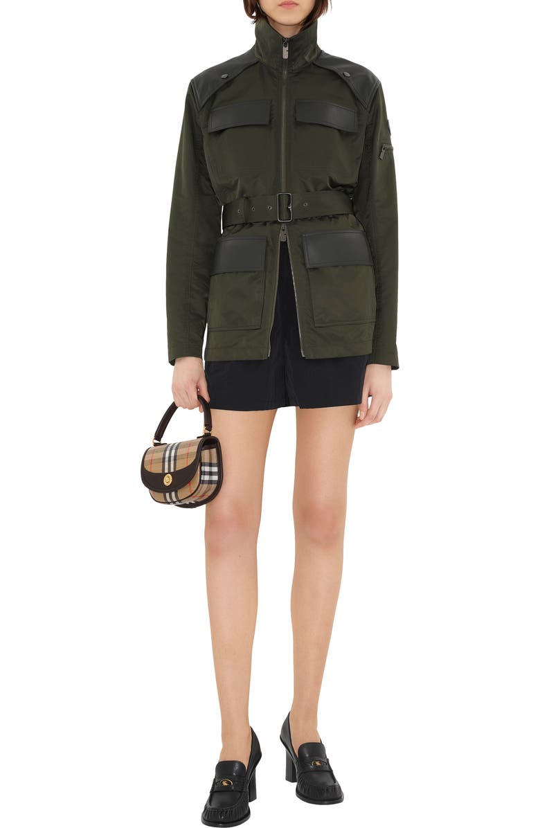 Burberry Highlands Coated Canvas Top Handle Bag, Alternate, color,