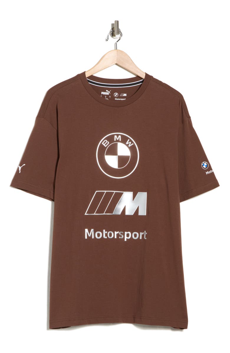 PUMA x BMW M Motorsport Stacked Lux Logo Graphic T-Shirt, Alternate, color, Espresso Brown