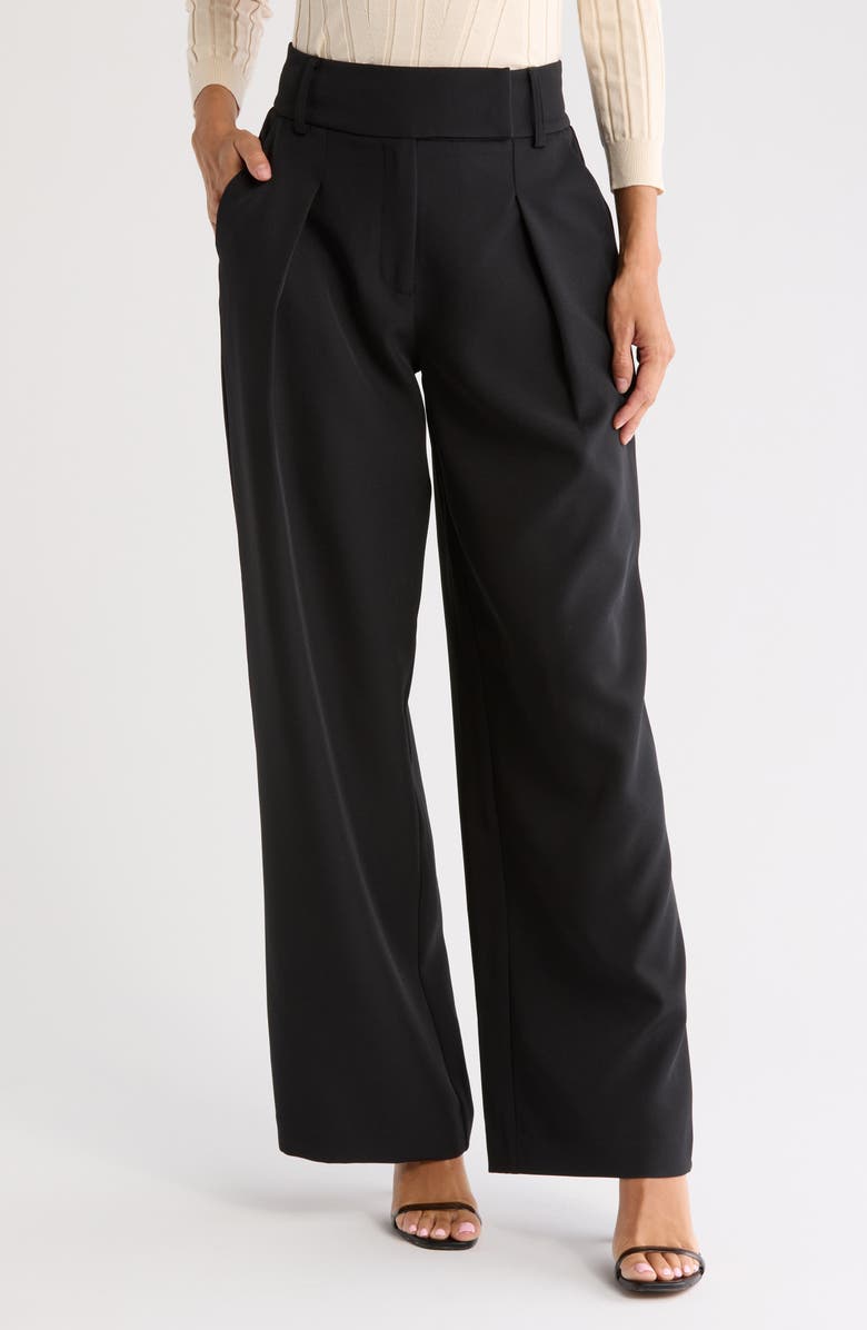 RACHEL Rachel Roy Pleated Front Wide Leg Pants, Main, color, 