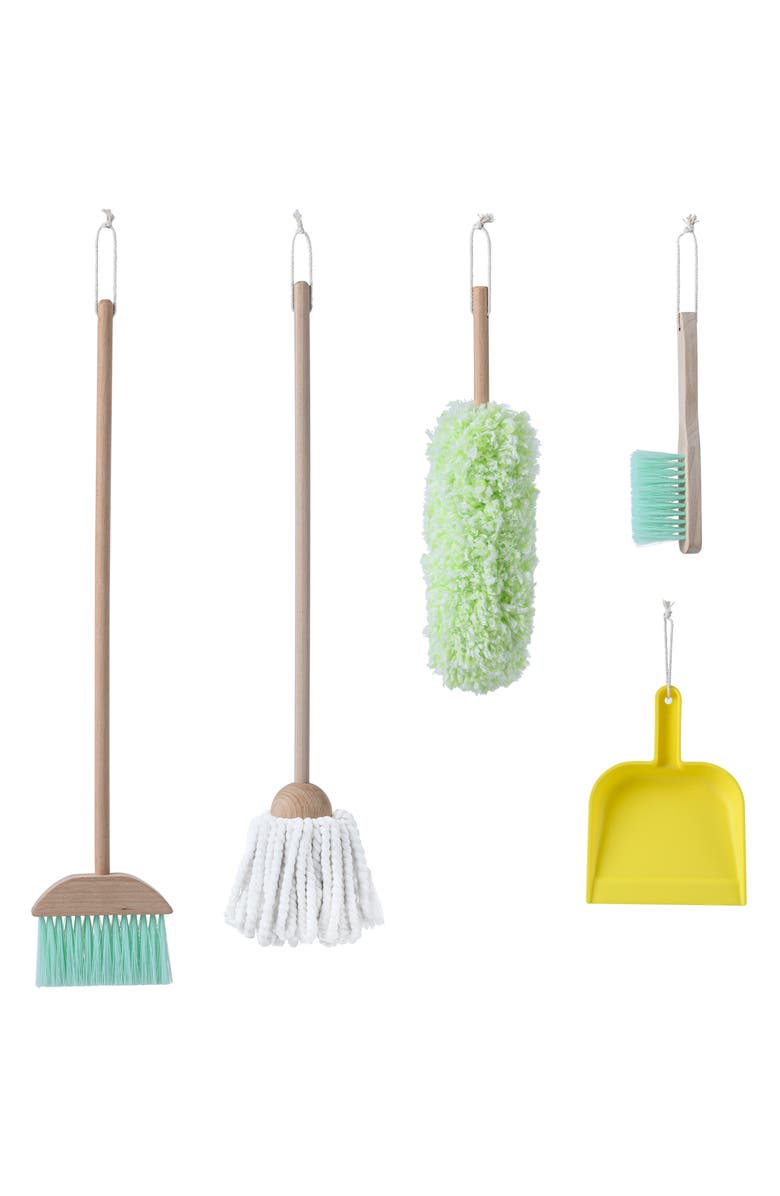 Teamson Kids Little Helper 6-Piece Cleaning Playset, Alternate, color, Mint