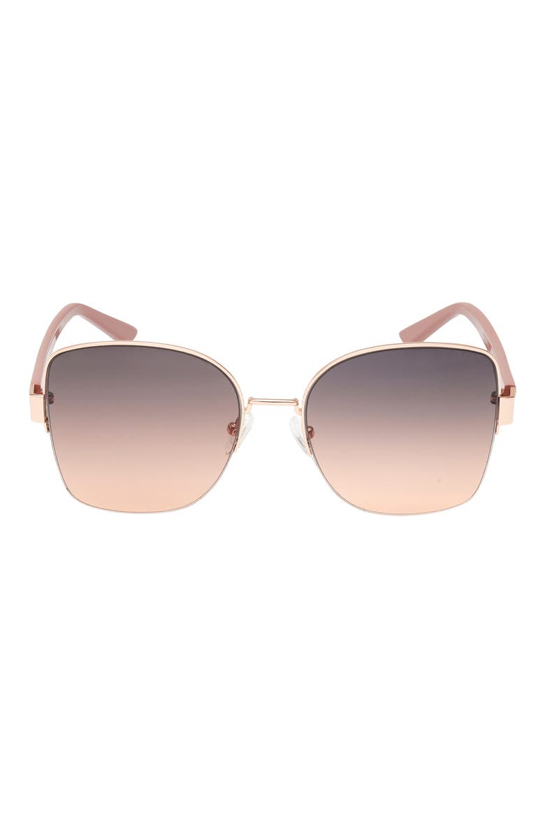 59mm Gradient Butterfly Sunglasses, Main, color, GOLD / SMOKE MIRROR