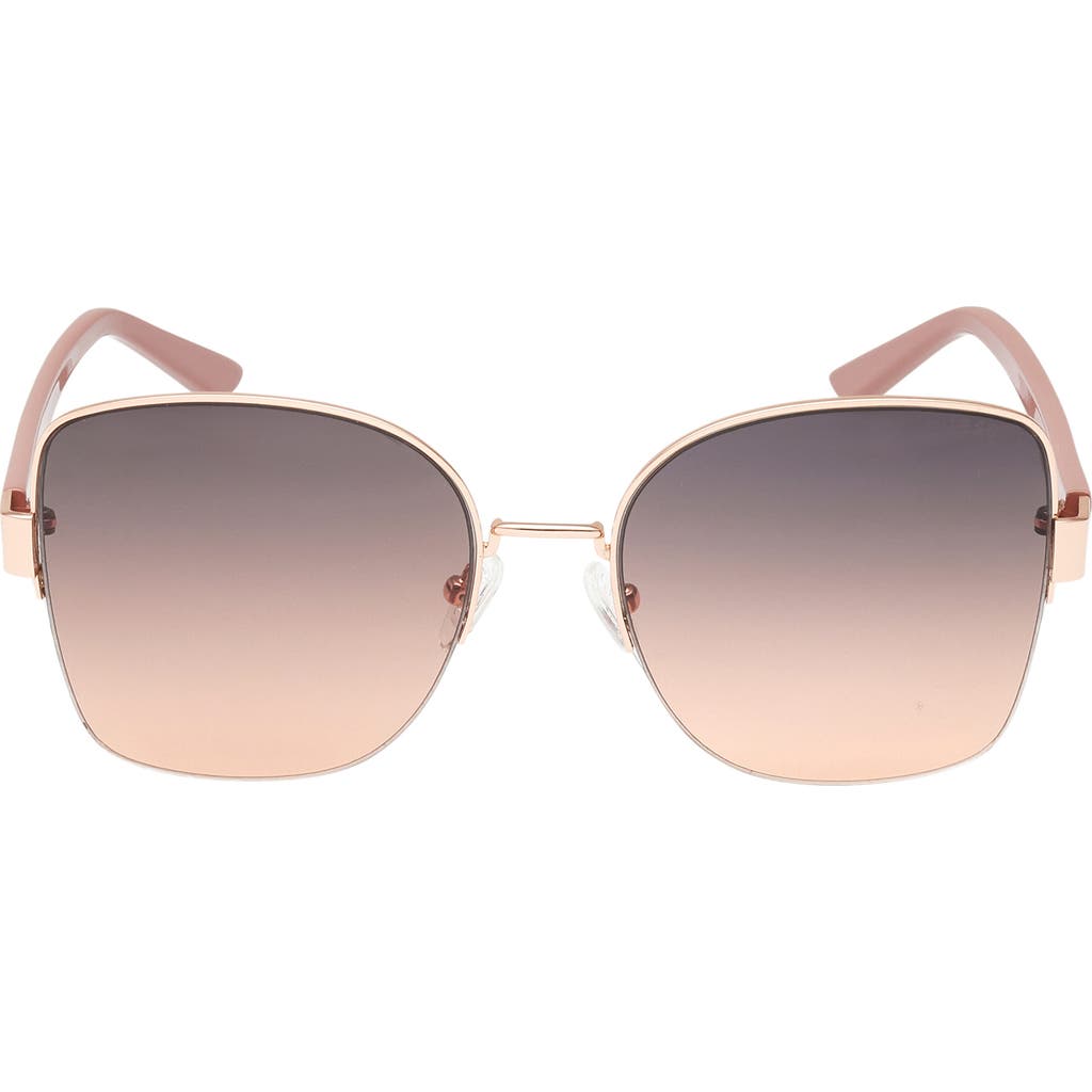 Guess 59mm Gradient Butterfly Sunglasses