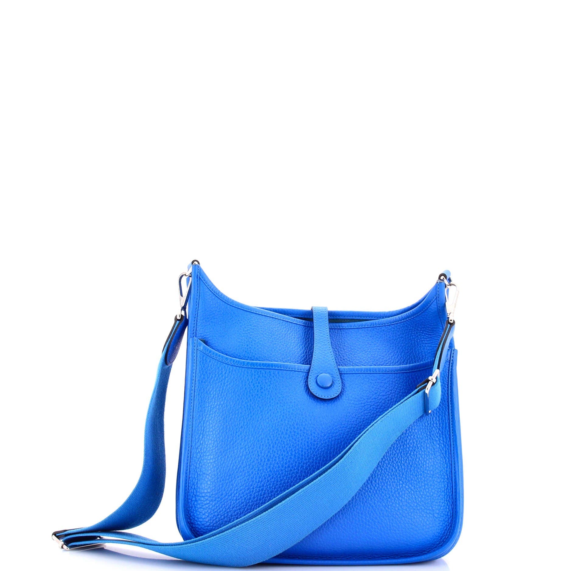 Pre-Owned Hermes Evelyne Bag Gen III Clemence PM, Alternate, color, Bleu Hydra