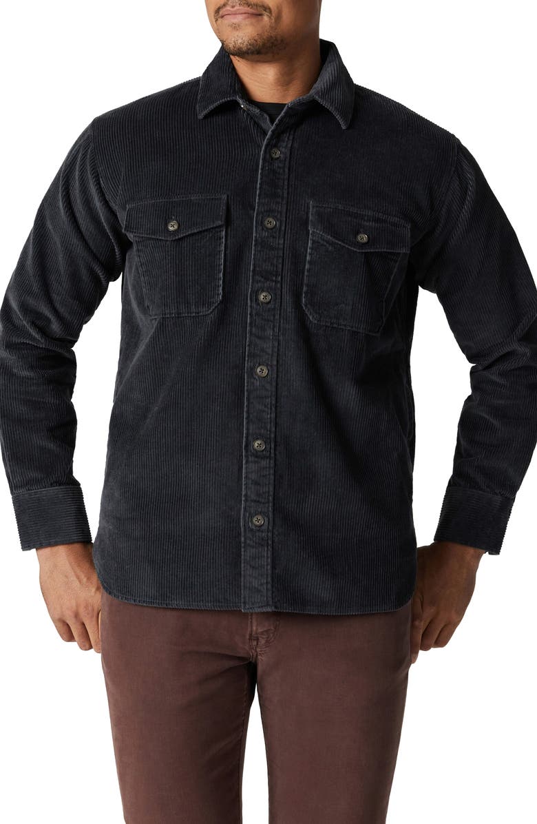 34 Heritage Corduroy Overshirt, Main, color, Charcoal