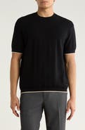 Emporio Armani Tipped Chevron Knit T-Shirt